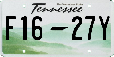 TN license plate F1627Y