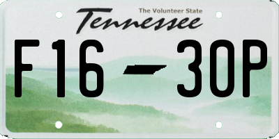 TN license plate F1630P