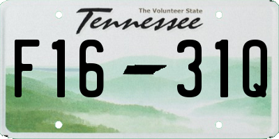 TN license plate F1631Q