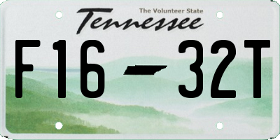 TN license plate F1632T