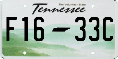 TN license plate F1633C