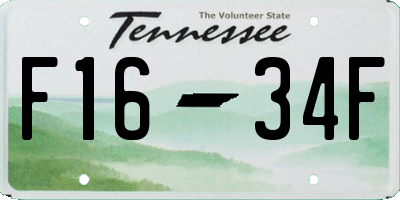 TN license plate F1634F