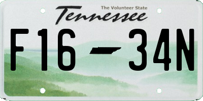 TN license plate F1634N