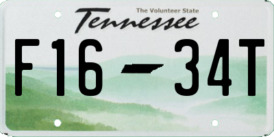 TN license plate F1634T