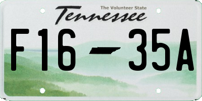 TN license plate F1635A