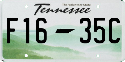 TN license plate F1635C