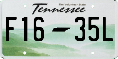 TN license plate F1635L