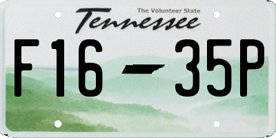 TN license plate F1635P