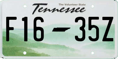TN license plate F1635Z