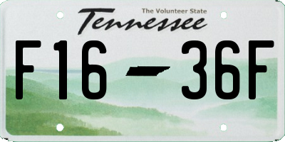 TN license plate F1636F