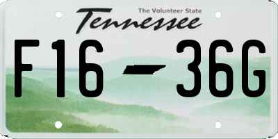 TN license plate F1636G