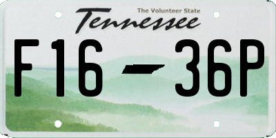 TN license plate F1636P