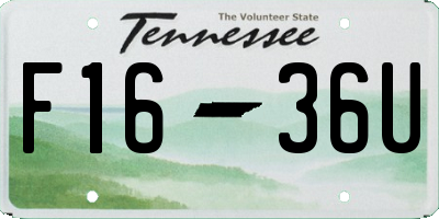 TN license plate F1636U