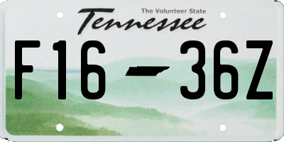 TN license plate F1636Z