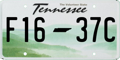 TN license plate F1637C