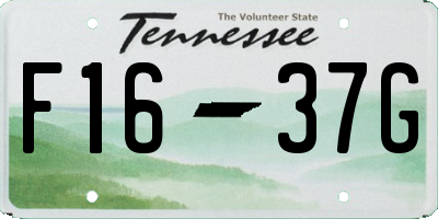 TN license plate F1637G