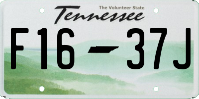 TN license plate F1637J