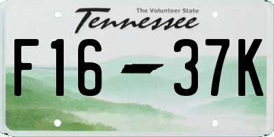 TN license plate F1637K