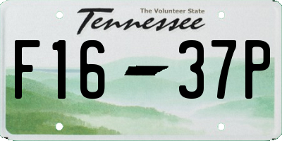 TN license plate F1637P