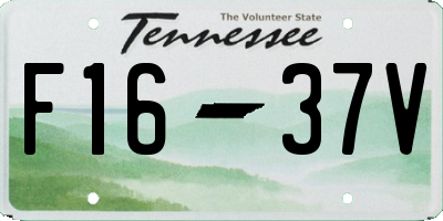 TN license plate F1637V