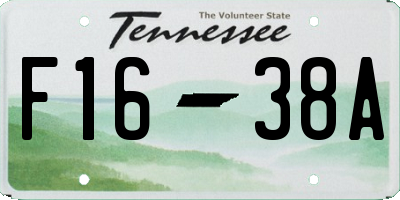 TN license plate F1638A
