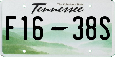 TN license plate F1638S