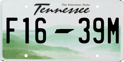 TN license plate F1639M