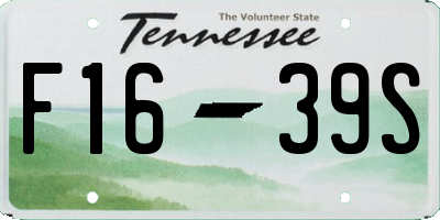 TN license plate F1639S