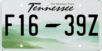 TN license plate F1639Z