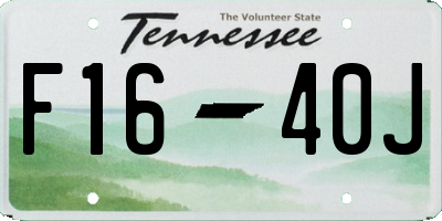 TN license plate F1640J
