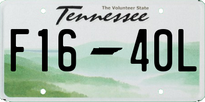 TN license plate F1640L