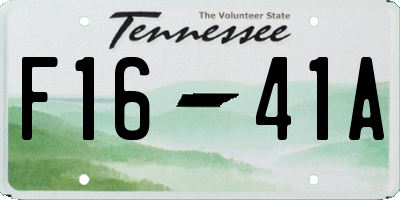 TN license plate F1641A