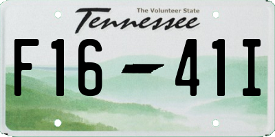 TN license plate F1641I