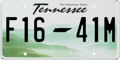 TN license plate F1641M