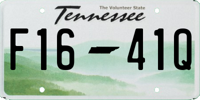 TN license plate F1641Q