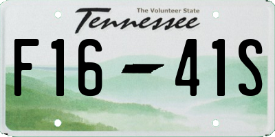 TN license plate F1641S