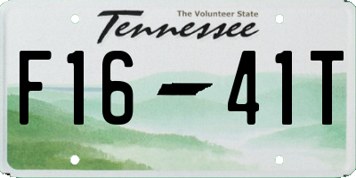 TN license plate F1641T