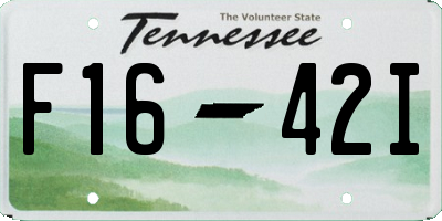 TN license plate F1642I