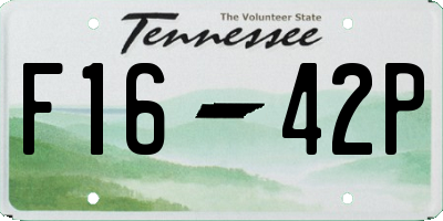 TN license plate F1642P