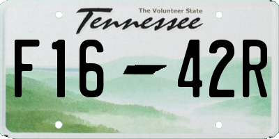 TN license plate F1642R