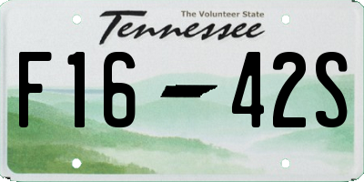TN license plate F1642S