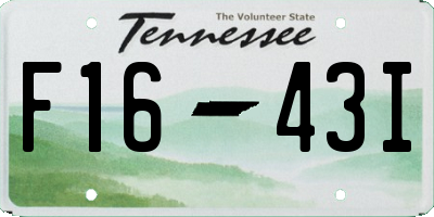 TN license plate F1643I