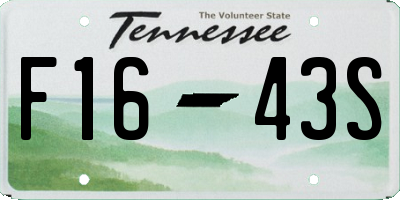 TN license plate F1643S
