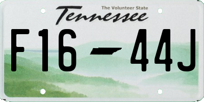 TN license plate F1644J