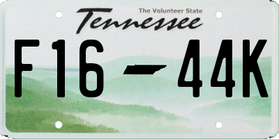 TN license plate F1644K
