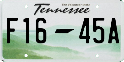 TN license plate F1645A