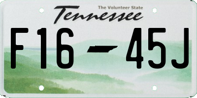 TN license plate F1645J