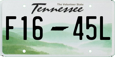 TN license plate F1645L