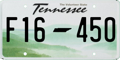 TN license plate F1645O