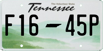 TN license plate F1645P